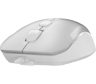A4TECH Мышь проводная Fstyler FM26, оптическая, USB, 1600dpi, серебристый и белый [fm26 usb (icy white)]