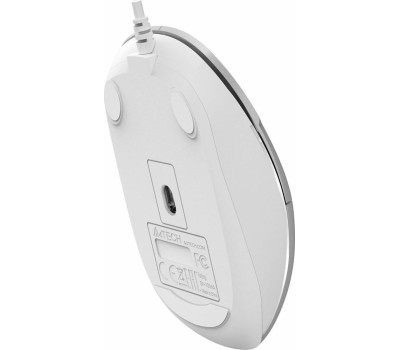A4TECH Мышь проводная Fstyler FM26, оптическая, USB, 1600dpi, серебристый и белый [fm26 usb (icy white)]