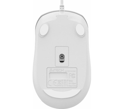 A4TECH Мышь проводная Fstyler FM26, оптическая, USB, 1600dpi, серебристый и белый [fm26 usb (icy white)]