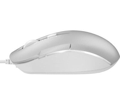 A4TECH Мышь проводная Fstyler FM26, оптическая, USB, 1600dpi, серебристый и белый [fm26 usb (icy white)]