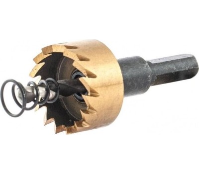 Коронка DENZEL Коронка по металлу HSS, 26 мм, нитридтитановое покрытие 724105