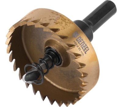 Коронка DENZEL Коронка по металлу HSS, 50 мм, нитридтитановое покрытие 724116