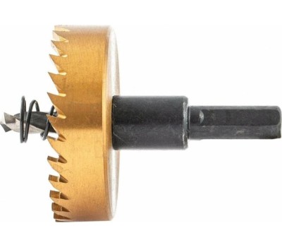 Коронка DENZEL Коронка по металлу HSS, 50 мм, нитридтитановое покрытие 724116