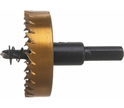 Коронка DENZEL Коронка по металлу HSS, 50 мм, нитридтитановое покрытие 724116