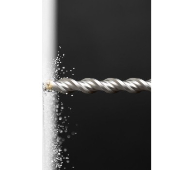 Бур DENZEL Бур по бетону, двойная спираль, три пылеотводящие кромки, 12 x 210 мм 705024