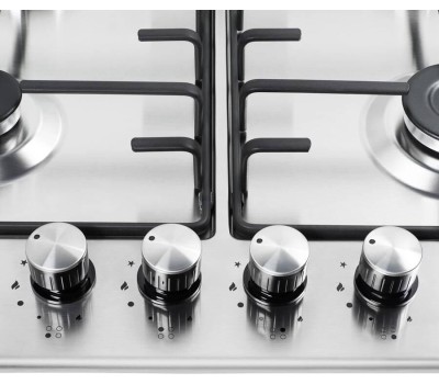 Варочная панель газовая MAUNFELD Газовая варочная панель EGHS.64.3STS-ES/G, 4 конфорки, нержавеющая сталь, серебристый