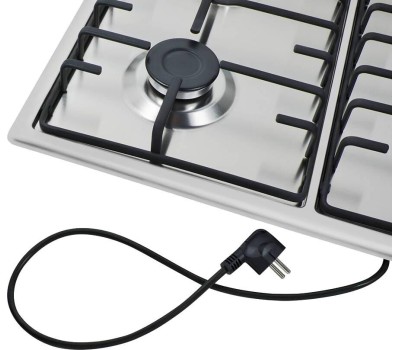 Варочная панель газовая MAUNFELD Газовая варочная панель EGHS.64.3STS-ES/G, 4 конфорки, нержавеющая сталь, серебристый