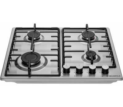 Варочная панель газовая MAUNFELD Газовая варочная панель EGHS.64.3STS-ES/G, 4 конфорки, нержавеющая сталь, серебристый