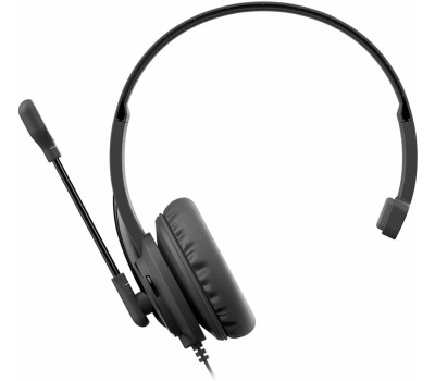 A4TECH Наушники накладные с микрофоном HU-11 черный (проводные, оголовье, кабель 2м, USB) (HU-11/USB/BLACK)