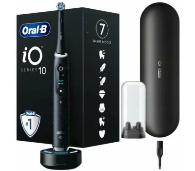 ORAL-B Электрическая зубная щетка iO_S10_Cosmic Black, насадки для щётки: 1 шт, цвет: черный