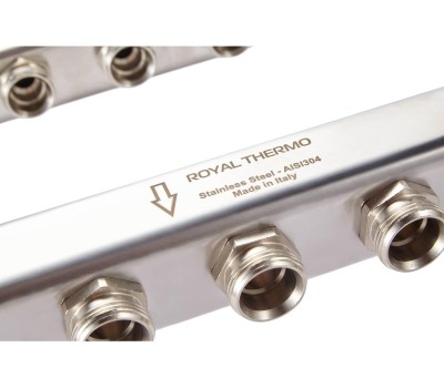 Сантехническая арматура ROYAL THERMO Коллектор нерж. в сборе универсальный 1