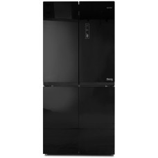 Холодильник Centek CT-1756 NF Black Glass INVERTER <442л (153л/289л)> 833х655х1775мм, Стекло, 4 дв