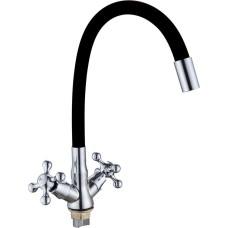 Смеситель GOTA ROCIO G095532-GOTA Barcelona Смеситель д/кухни с 2-мя рукоятками с высоким силиконовым изливом, креп. гайка