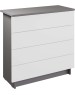 Модульная мебель МЕБЕЛЬ-КОМПЛЕКС ЛАЙТ Комод 4Я Серый шифер/Белый