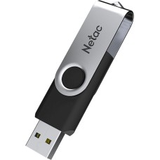 NETAC Флеш Диск 16GB U505 NT03U505N-016G-20BK USB2.0 черный/серебристый