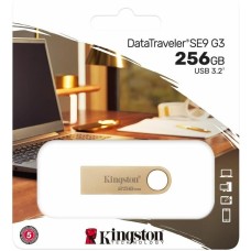 Флешка KINGSTON Флешка USB DataTraveler SE9 256ГБ, USB3.2, золотистый [dtse9g3/256gb]
