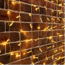 NEON-NIGHT Гирлянда светодиодная Занавес 2х6м 768 LED ТЕПЛЫЙ БЕЛЫЙ прозрачный ПВХ IP65 эффект мерцания 230В нужен блок 303-500-1