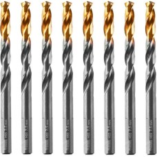 Сверло DENZEL Сверло по металлу, 7,5 мм, HSS-Tin, Golden Tip, 8 шт. 717218