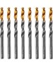 Сверло DENZEL Сверло по металлу, 7,5 мм, HSS-Tin, Golden Tip, 8 шт. 717218