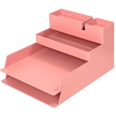 DELI Органайзер настольный Nusign ENS001pink, пластик, розовый