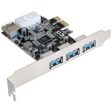 EXEGATE Контроллер Контроллер EXE-367 (PCI-E x1 v2.0, 3*USB3.0 ext. + 1*USB3.0 int., разъем доп.питания, VIA Labs Chipset VL805)