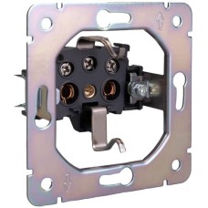 KRANZ Розетка ROUND 1-ая с/з с/у, со шторками и крышкой 16А титан