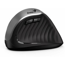 Мышь беспроводная GENIUS Мышь беспроводная Ergo 8250S /Вертикальная/бесшумная/800-1200-1600 dpi/оптический/6 кнопок/USB-приемник/2,4 ГГц/батарея AA/серебристый (31030031401)