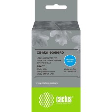 Картридж CACTUS Картридж CS-M21-500595RD, 12.7мм, белый шрифт, красный фон, 6.4м ( CS-M21-500595RD