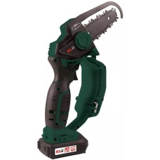 KLPRO Профессиональная аккумуляторная цепная мини-пила KLBZT18-20 (18В, Li-ion-2шт 2,0Ач, ЗУ 2,4А, 3200 об/мин, 110мм)