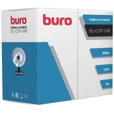 BURO Кабель сетевой BU-COP-048 UTP 4 пары cat.5E solid 0.48мм Cu 305м серый