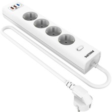 PHILIPS Сетевой фильтр CHP8246WA/51 2м (4 розетки) белый (коробка)