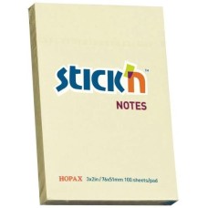 STICK`N Блок самоклеящийся бумажный 21006 51x76мм 100лист. 70г/м2 пастель желтый