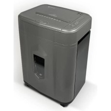 HELEOS Шредер АП23-5 серый/серебристый с автоподачей (секр.P-5) фрагменты 145лист. 23лтр. скрепки скобы пл.карты