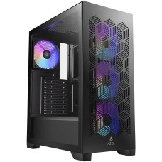 AZZA Корпус ATX AEROHEX, Midi-Tower, без БП, черный [csaz-203a03]
