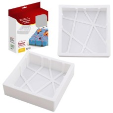 MULTIDOM Силиконовая форма для муссовых тортов «Изящные линии». Размер 20х20х5,5см. VL80-310