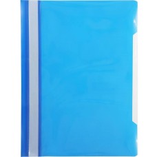 БЮРОКРАТ Папка-скоросшиватель -PS20BLUE A4 прозрач.верх.лист пластик синий 0.12/0.16