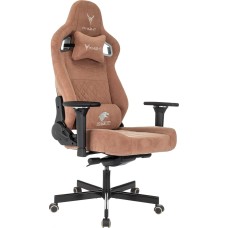 KNIGHT Кресло игровое Hunter светло-коричневый Alfa 731 искусственная замша крестов. металл