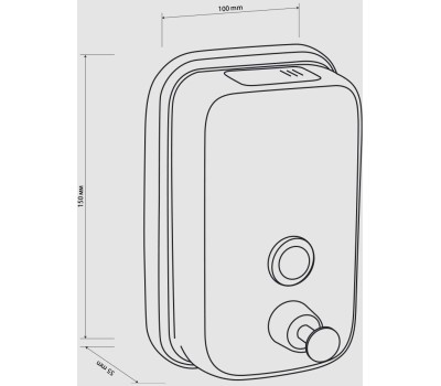 Дозатор для жидкого мыла BRIMIX 618 Дозатор жидкого мыла настенный металлический с глазком (2)