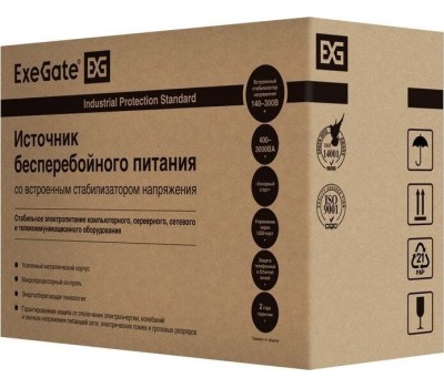 Источник бесперебойного питания EXEGATE (244541) POWER BLACK BNB-400 (400VA/2 евророзетки)