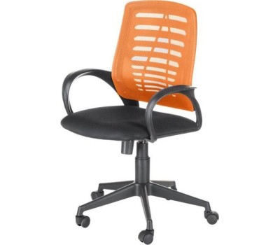 Кресло компьютерное OLSS кресло ИРИС ткань TW-оранжевый/TW-черный