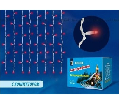 Занавес с коннекторами UNIEL (UL-00001357) ULD-C2030-240/TWK RED IP67