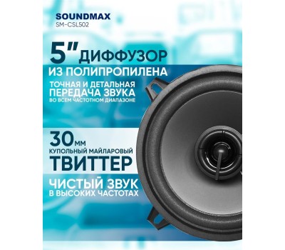 Автоакустика SOUNDMAX SM-CSL502