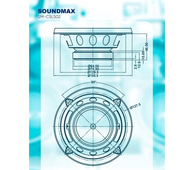 Автоакустика SOUNDMAX SM-CSL502
