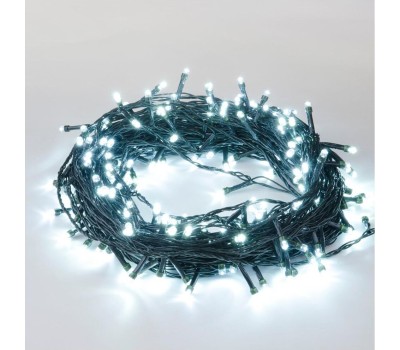 Гирлянда UNIEL (UL-00007309) ULD-S2000-200/DGA WHITE IP20 Гирлянда светодиодная, 20м. 200 светодиодов. Белый свет. Провод зеленый. ТМ Uniel