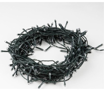 Гирлянда UNIEL (UL-00007309) ULD-S2000-200/DGA WHITE IP20 Гирлянда светодиодная, 20м. 200 светодиодов. Белый свет. Провод зеленый. ТМ Uniel