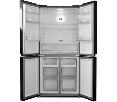 Холодильник Centek CT-1756 NF Black Glass INVERTER <442л (153л/289л)> 833х655х1775мм, Стекло, 4 дв