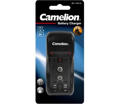 Элементы питания CAMELION (8181) BC-1001A TITANIUM (BC-1001A, ЗУ для 2хAA, AAA или 1X9V, 200мА, складная вилка, таймер )