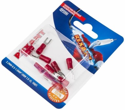 REXANT (06-0402-A) НВИ 1.5-3/НВИ 1,25-3/SV1.25-3, 3.2 ММ, 0.5-1.5 ММ2,КРАСНЫЙ
