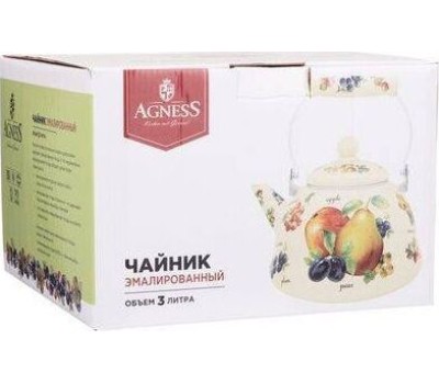 Чайник AGNESS 934-422 СЕКРЕТНЫЕ ИНГРЕДИЕНТЫ эмал. 3л