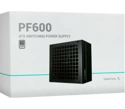 Блок питания DEEPCOOL Блок питания ATX 600W PF600 80 PLUS WHITE (20+4pin) APFC 120mm fan 6xSATA RTL